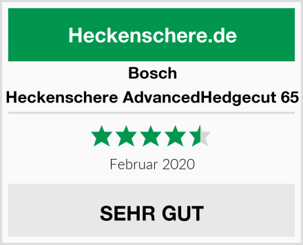 Bosch Heckenschere AdvancedHedgecut 65 Test