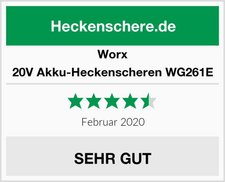 Worx 20V Akku-Heckenscheren WG261E Test