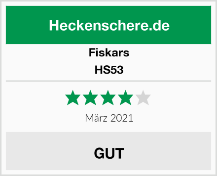 Fiskars HS53 Test