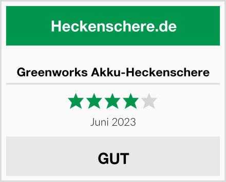  Greenworks Akku-Heckenschere Test