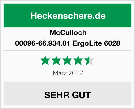 McCulloch 00096-66.934.01 ErgoLite 6028 Test